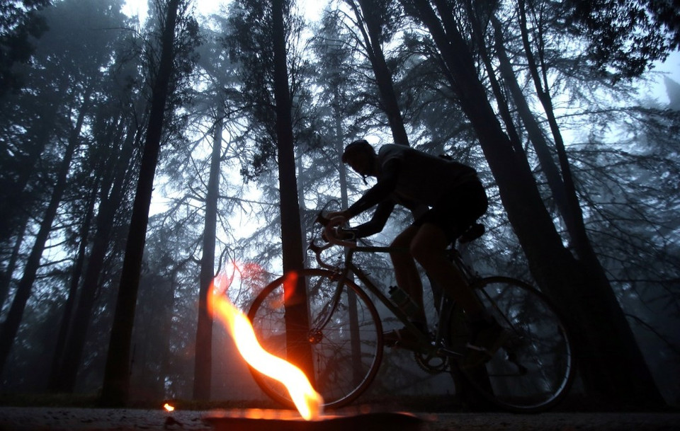 Vận tay đua xe đạp ở Chianti (Italy). (Nguồn:Reuters)