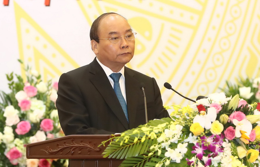 Tối 31/8/2017, tại Hà Nội, Thủ tướng Nguyễn Xuân Phúc chủ trì tiệc chiêu đãi kỷ niệm 72 năm Quốc khánh nước Cộng hòa xã hội Chủ nghĩa Việt Nam (2/9/1945-2/9/2017). (Ảnh: Thống Nhất/TTXVN)