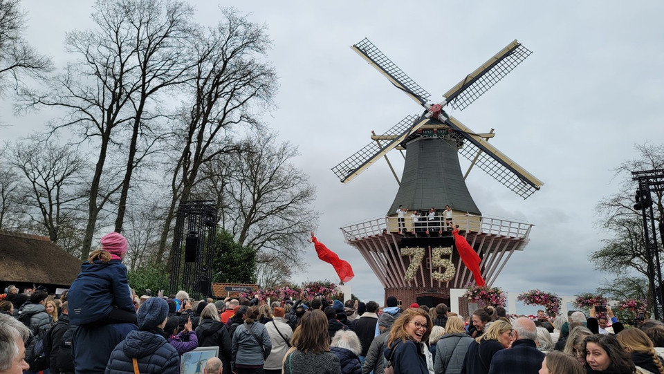 Năm nay, "Thiên đường Tulip" sẽ mở cửa đến ngày 12/5. (Ảnh: THX/TTXVN)