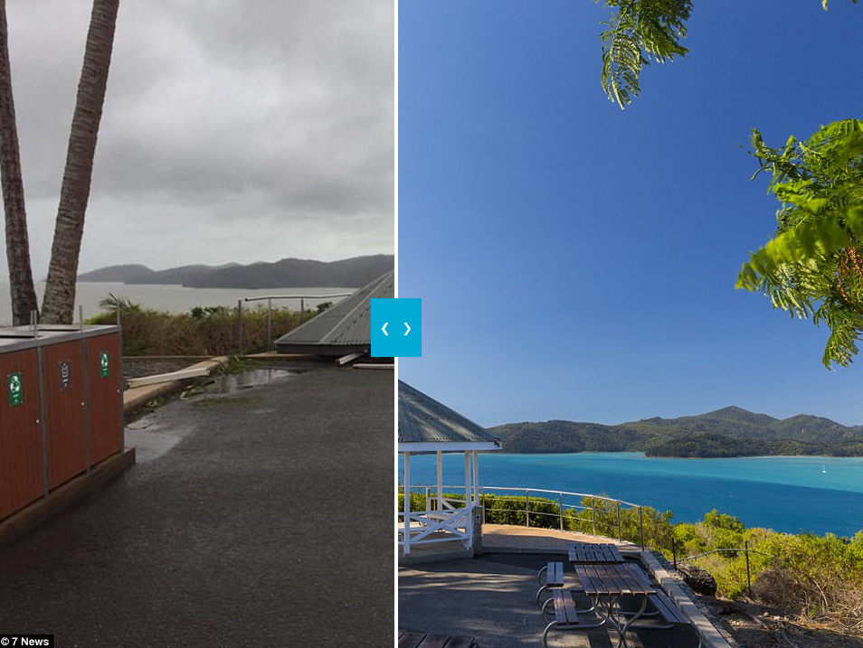 Một lều gió bên bờ Hamilton bị cơn bão đánh sập. (Nguồn: Dailymail)