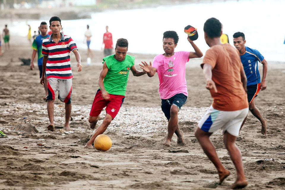 Bóng đá là môn thể thao ưa thích của người dân Timor-Leste. (Ảnh: PV/Vietnam+)