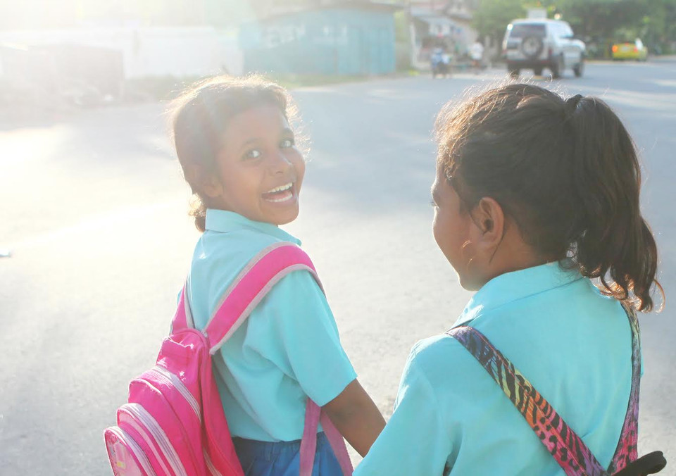 Nụ cười tươi trẻ của thế hệ tương lai đất nước 14 tuổi Timor-Leste. (Ảnh: PV/Vietnam+)