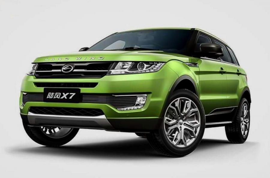 Mẫu Landwind X7 được giới thiệu ở triển lãm ôtô Quảng Châu hồi tháng 11 năm ngoái, là phiên bản sao chép của mẫu Range Rover Evoque. 