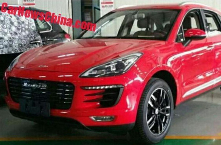 Zotye SR8, mẫu xe bắt chước mới nhất của ngành công nghiệp ôtô Trung Quốc. Nó có kiểu dáng y hệt mẫu Porsche Macan