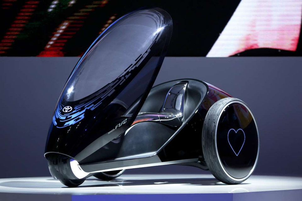  Toyota FV2 không có vôlăng này được cho là ý tưởng cho tương lai. (Nguồn: Bloomberg)