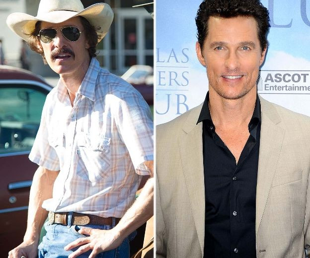 Matthew McConaughey vào vai Ron Woodruff trong 'Dallas Buyer's Club' (2013). Để vào vai nhân vật bị nhiễm AIDS, anh đã phải nén cân, giảm gần 20kg, đến nỗi người thân còn phải lo thay cho anh. (Nguồn: Torontosun)