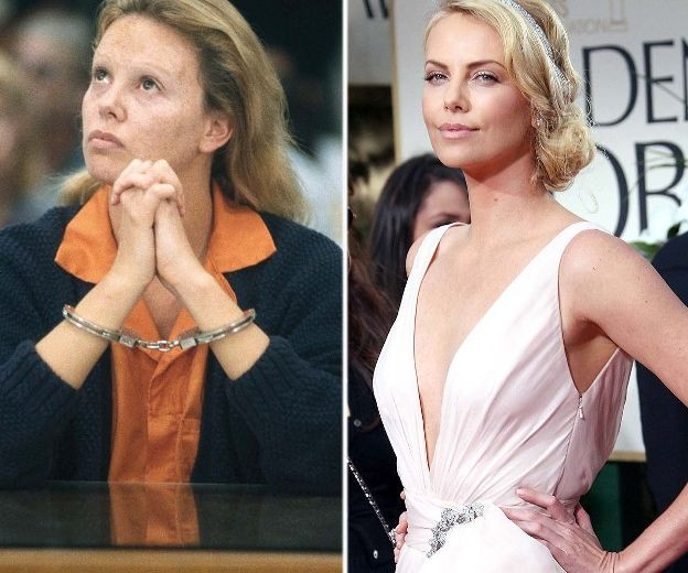 Charlize Theron vào vai Aileen Wuornos trong 'Monster' (2003)đã giành giải Nữ diễn viên xuất sắc nhất. Để vào vai diễn này, cô đã phải cạo lông mày, tăng 13kg, dùng răng giả và xăm kín tay. (Nguồn: Torontosun.com)
