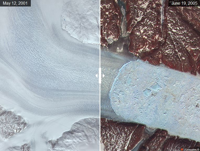 Sông băng Helheim ở Greenland. (Nguồn: indy100.com)