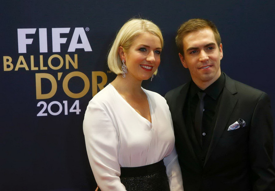 Philipp Lahm và cô vợ Claudia. (Nguồn: Reuters)