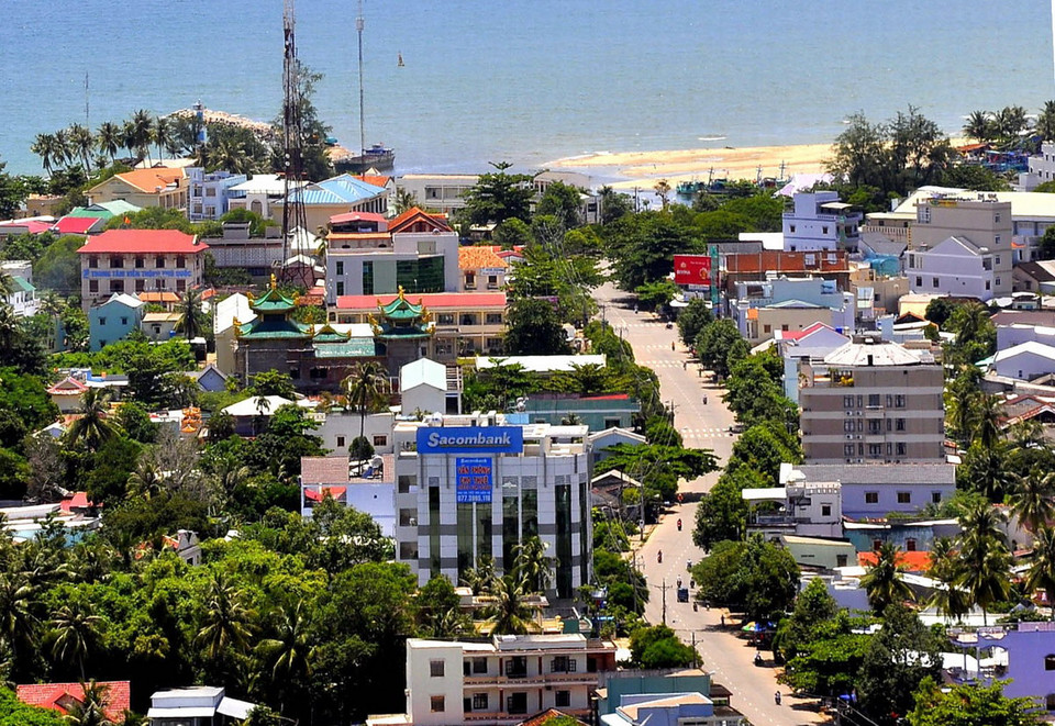 Một góc thị trấn Dương Đông (Phú Quốc). (Ảnh: Bùi Trường Giang/TTXVN) 