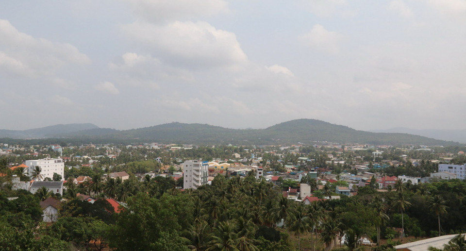 Toàn cảnh thị trấn Dương Đông (huyện Phú Quốc). (Ảnh: Bùi Trường Giang/TTXVN) 