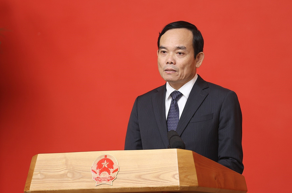 Ông Trần Lưu Quang, Phó Thủ tướng Chính phủ phát biểu nhận nhiệm vụ. (Ảnh: Dương Giang/TTXVN)