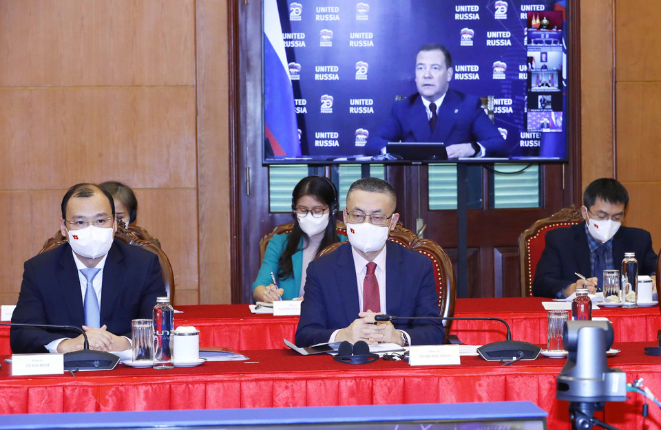 Các đại biểu tại điểm cầu Hà Nội. (Ảnh: Phương Hoa/TTXVN)