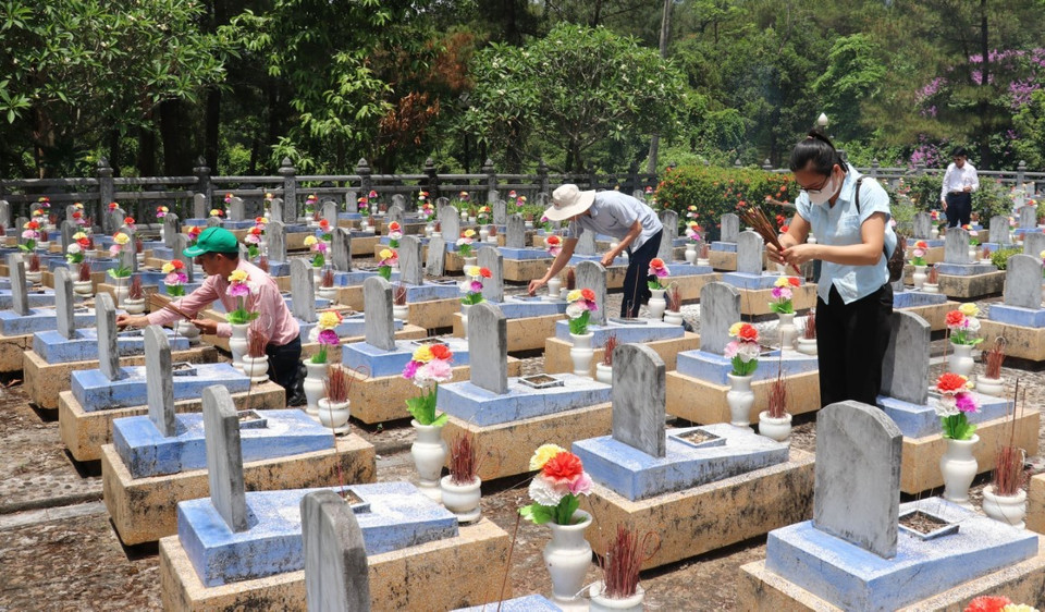Nghĩa trang Liệt sỹ Quốc gia Trường Sơn nơi yên nghỉ vĩnh hằng của 10.263 anh hùng, liệt sỹ. (Ảnh: Thanh Thủy/TTXVN)