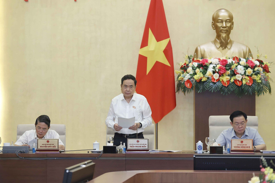 Phó Chủ tịch Thường trực Quốc hội Trần Thanh Mẫn phát biểu. (Ảnh: Doãn Tấn/TTXVN)