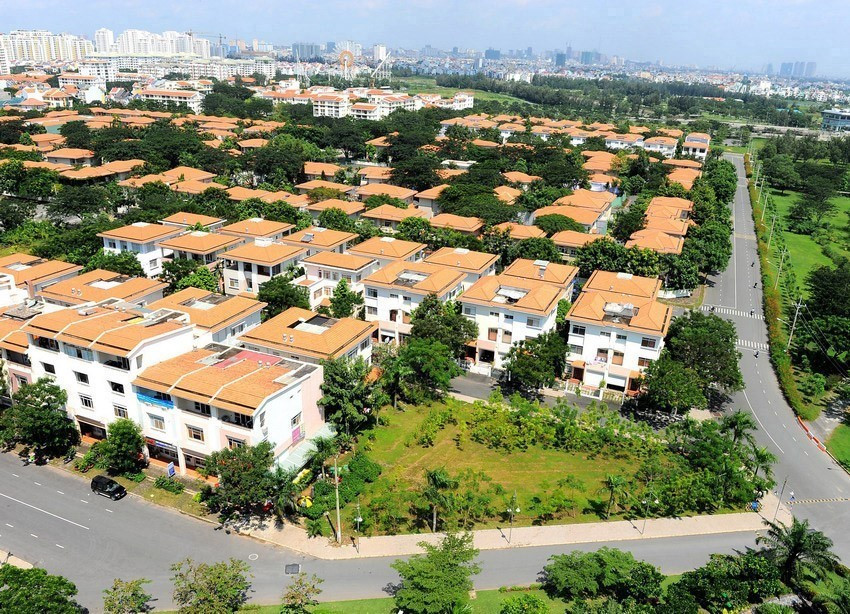 Một góc khu đô thị Phú Mũ Hưng, Thành phố Hồ Chí Minh. (Ảnh: Kim Phương/TTXVN) 