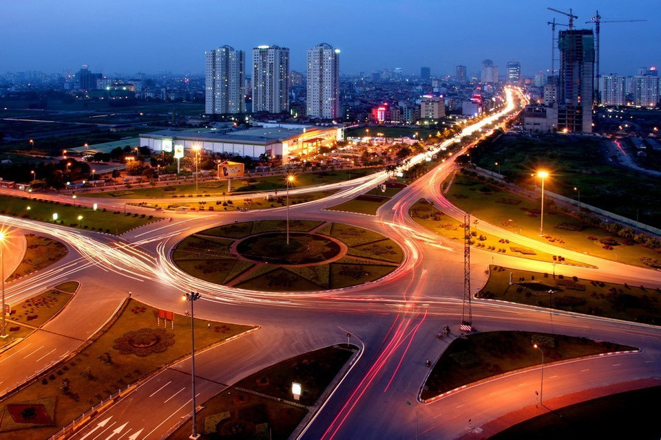 Nút giao thông Trung Hòa, vành đai 3, Hà Nội. (Ảnh: Huy Hùng/TTXVN)