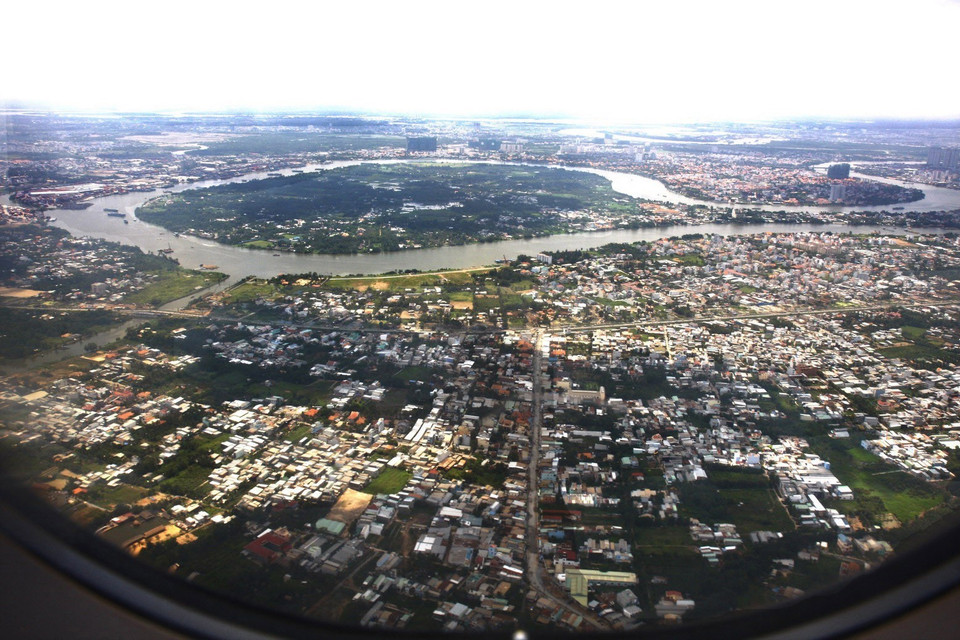 Thành phố Hồ Chí Minh nhìn từ trên cao. (Ảnh: Đình Huệ/ TTXVN) 