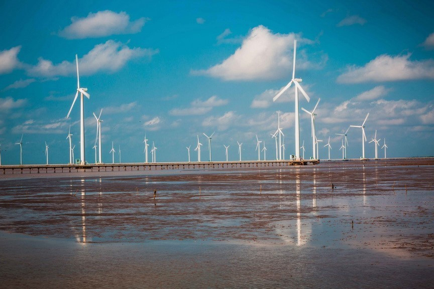  Khu du lịch điện gió tỉnh Bạc Liêu. (Ảnh: Trọng Đạt/TTXVN)