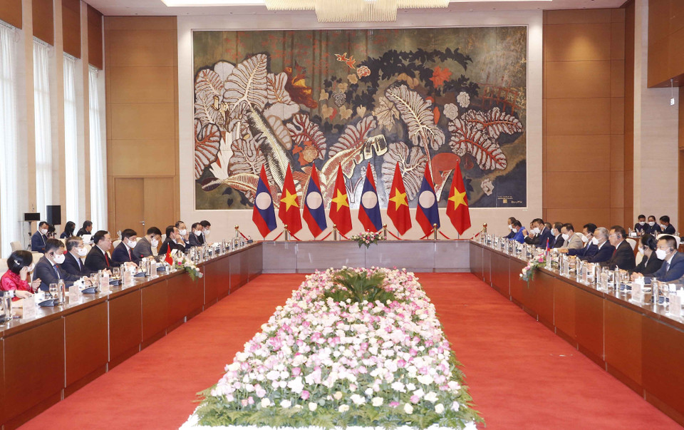 Quang cảnh hội đàm. (Ảnh: Doãn Tấn/TTXVN)