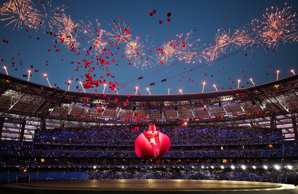 Màn trình diễn pháo hoa hoành tráng. (Nguồn: Sputniknews)