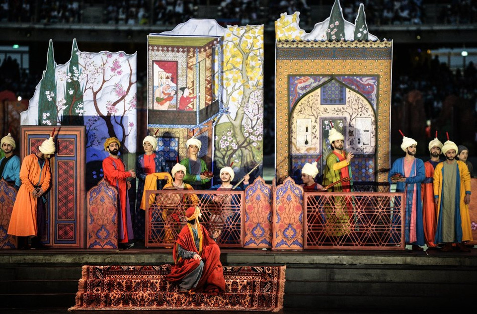 Màn trình diễn của các diễn viên trong Lễ khai mạc European Games 2015. (Nguồn: Sputniknews)