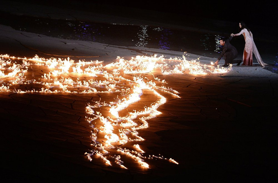 Một tiết mục tại lễ khai mạc. (Nguồn: Sputniknews)