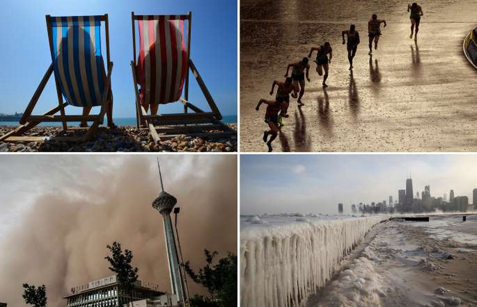 Những hiện tượng khắc nghiệt của thời tiết như gió lốc, sét, lũ lut, hạn hán, nhiệt độ tăng xảy ra khá nhiều trong năm 2014. (Nguồn: AFP/Getty Images)