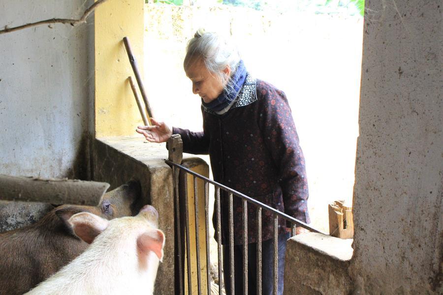 Cụ Nguyễn Thị Tỵ bảo, căn bệnh không chỉ hủy diệt đi cơ thể vốn lành lặn xinh đẹp của người con gái đôi mươi mà còn hủy đi cả niềm tin, hy vọng vào cuộc đời. (Ảnh: Văn Quế/Vietnam+)