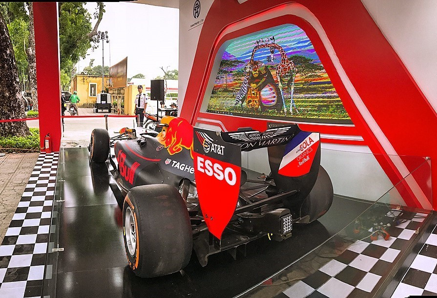 Đường đua được xây dựng dựa trên đường phố có sẵn tại khu Mỹ Đình (quận Nam Từ Liêm) dài 5,565 km. (Ảnh: Trọng Đạt/TTXVN) 