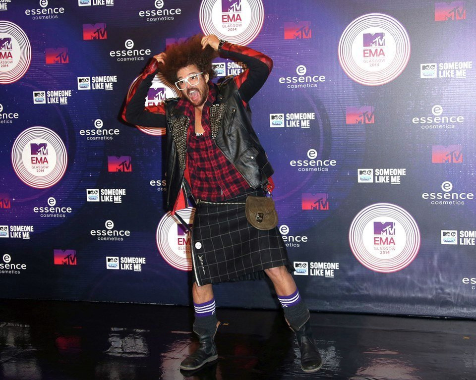 Ca sỹ Redfoo tham dự lễ trao giải MTV European Music 2014 ở Glasgow năm 2014. (Nguồn: Sputniknews)