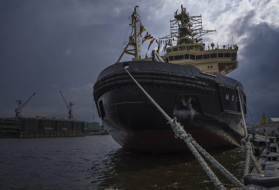 Tàu phá băng Moska. (Nguồn: Sputniknews)