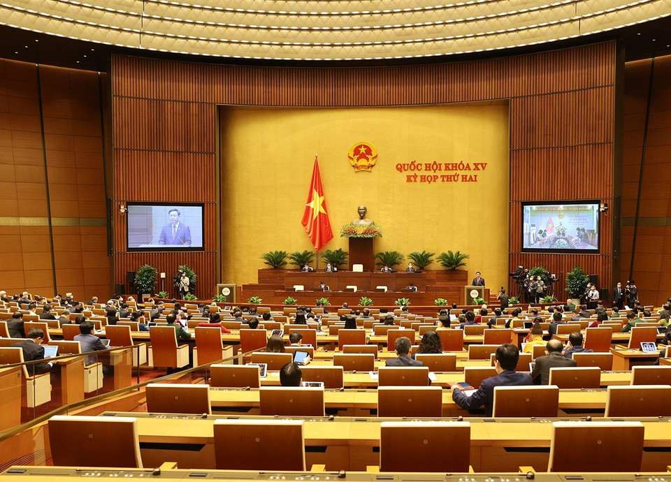 Quang cảnh Phiên khai mạc Kỳ họp thứ 2, Quốc hội khóa XV. (Ảnh: Trí Dũng/TTXVN)
