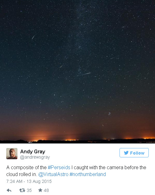 Người dân ở nước Mỹ quan sát sao băng rõ hơn những vùng khác trên Trái Đất. (Nguồn: RT)