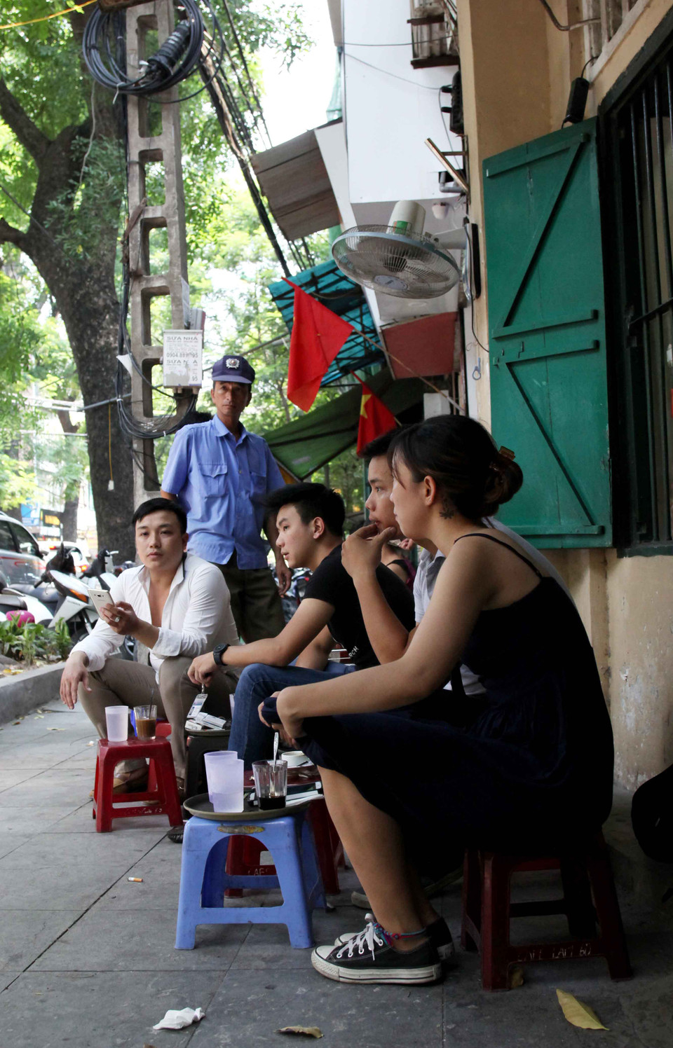 Hiện ở phố Nguyễn Hữu Huân có hai quán café Lâm ở số 60 và số 91. (Ảnh: PV/Vietnam+)