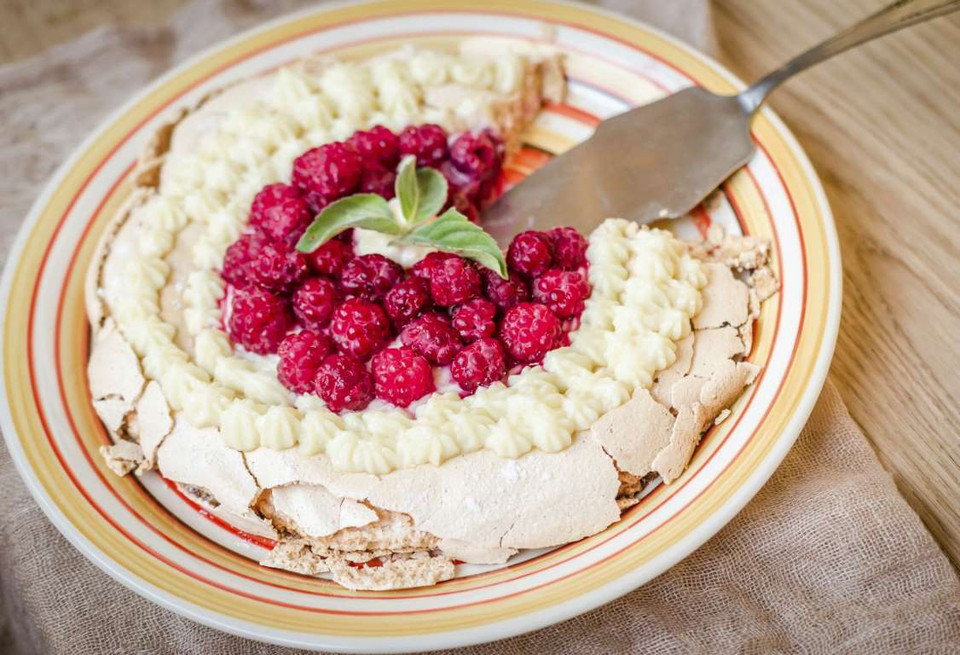 Pavlova với quả mâm xôi. (Nguồn: Getty Images)