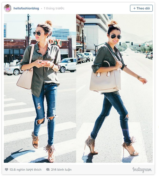 Christine với tên instagram: HelloFashionBlog