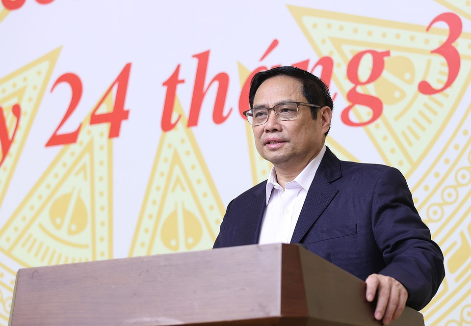 Thủ tướng Phạm Minh Chính khai mạc hội nghị. (Ảnh: Dương Giang/TTXVN)