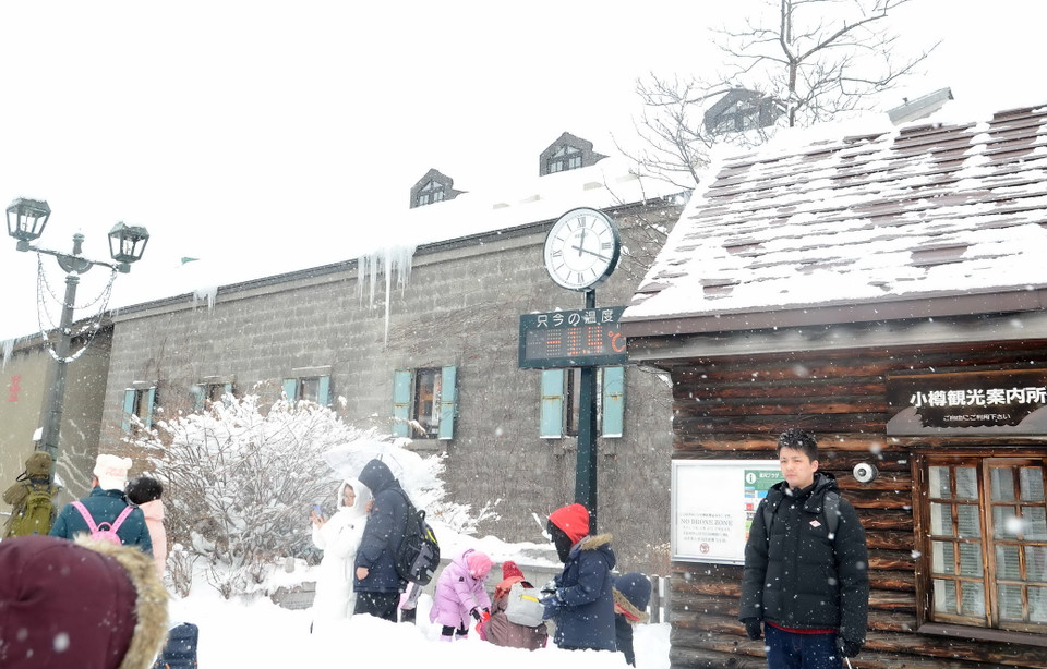 Nhiệt độ vào mùa Đông tại kênh Otaru thường xuyên xuống dưới 0 độ C. (Ảnh: Thành Hữu/Vietnam+)