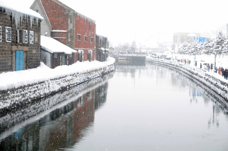 Vẻ đẹp của kênh Otaru mùa Đông. (Ảnh: Thành Hữu/Vietnam+)