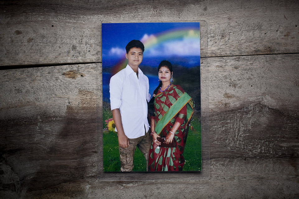 Bức ảnh của Shima Akhter và chồng. (Nguồn: Getty Images)