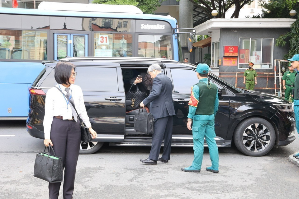 Luật sư tham gia bào chữa tại phiên tòa. (Ảnh: Thanh Vũ/TTXVN)