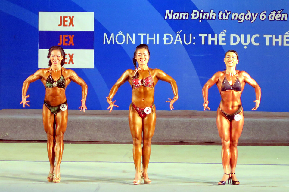 Phần thi Fitness nữ của các vận động viên có chiều cao 155cm.