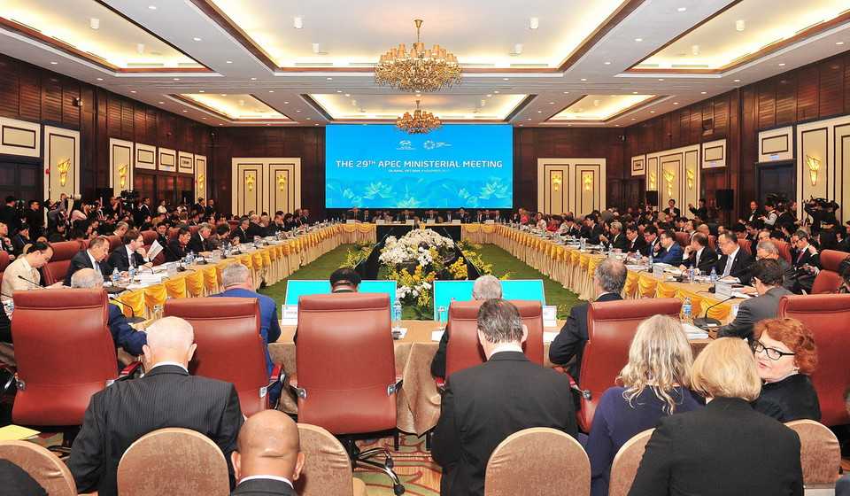 Toàn cảnh Hội nghị liên Bộ trưởng Ngoại giao-Kinh tế APEC (AMM) lần thứ 29. (Nguồn: TTXVN)