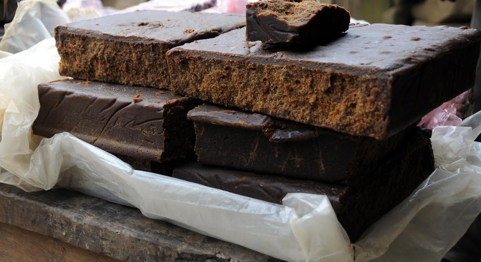  Thành phẩm đường phên chuẩn. (Ảnh: Nguyễn Công Hải/Vietnam+)