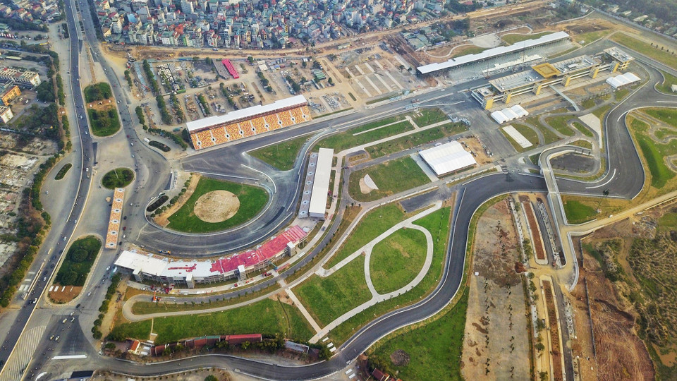 Toàn cảnh trường đua F1 tại Hà Nội. (Ảnh: Thành Đạt/TTXVN)