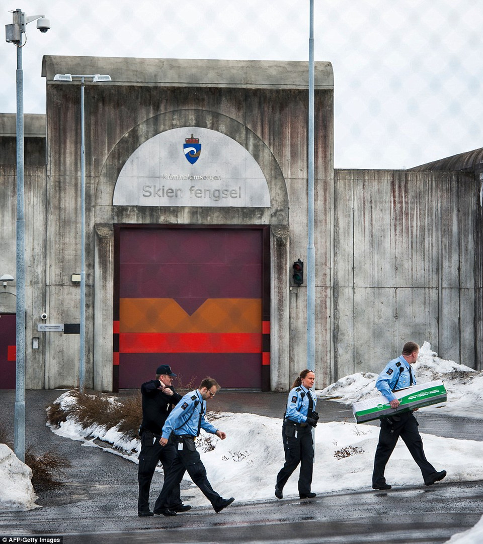 Bên ngoài nhà tù Skien. (Nguồn: Dailymail)