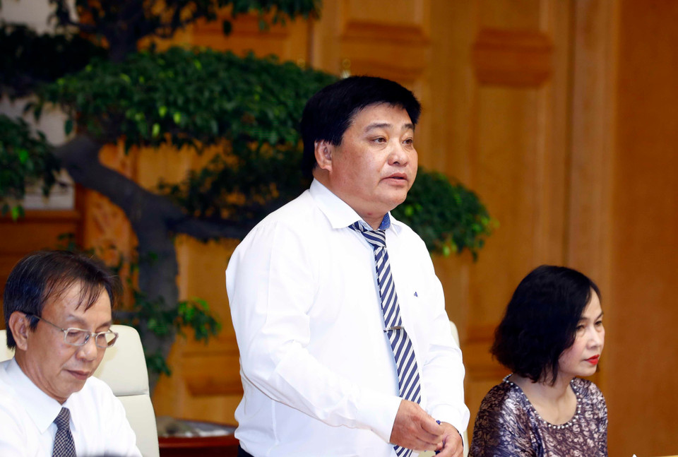 Tổng biên tập Báo Tuổi Trẻ Lê Thế Chữ phát biểu tại buổi làm việc. (Ảnh: Thống Nhất/TTXVN)