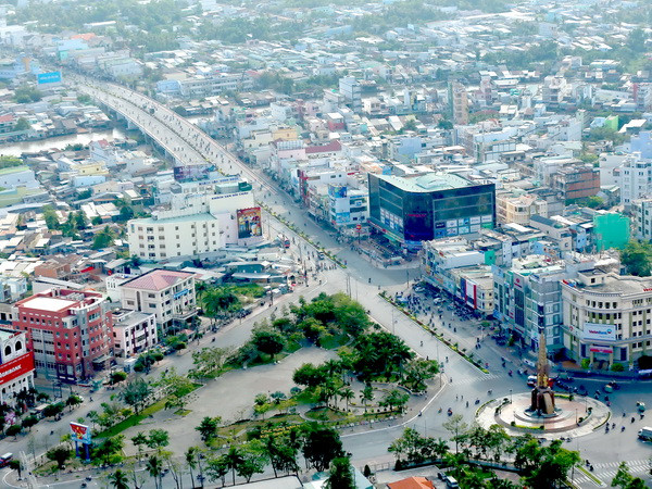 Trung tâm tỉnh lỵ Cà Mau. (Ảnh: Duy Khương/TTXVN)