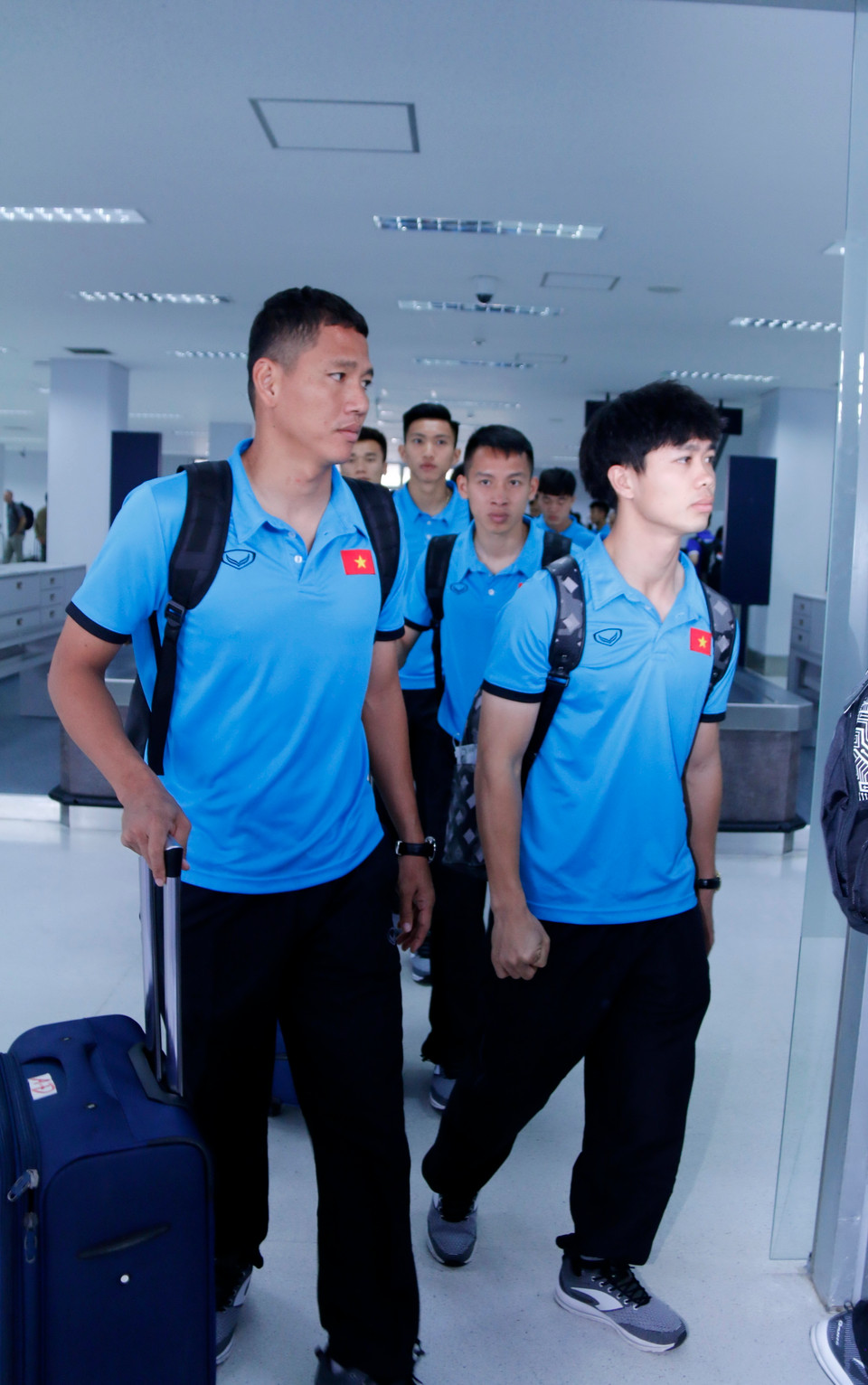 Hai cầu thủ Công Phượng và Anh Đức. (Ảnh: Phạm Kiên/Vietnam+)